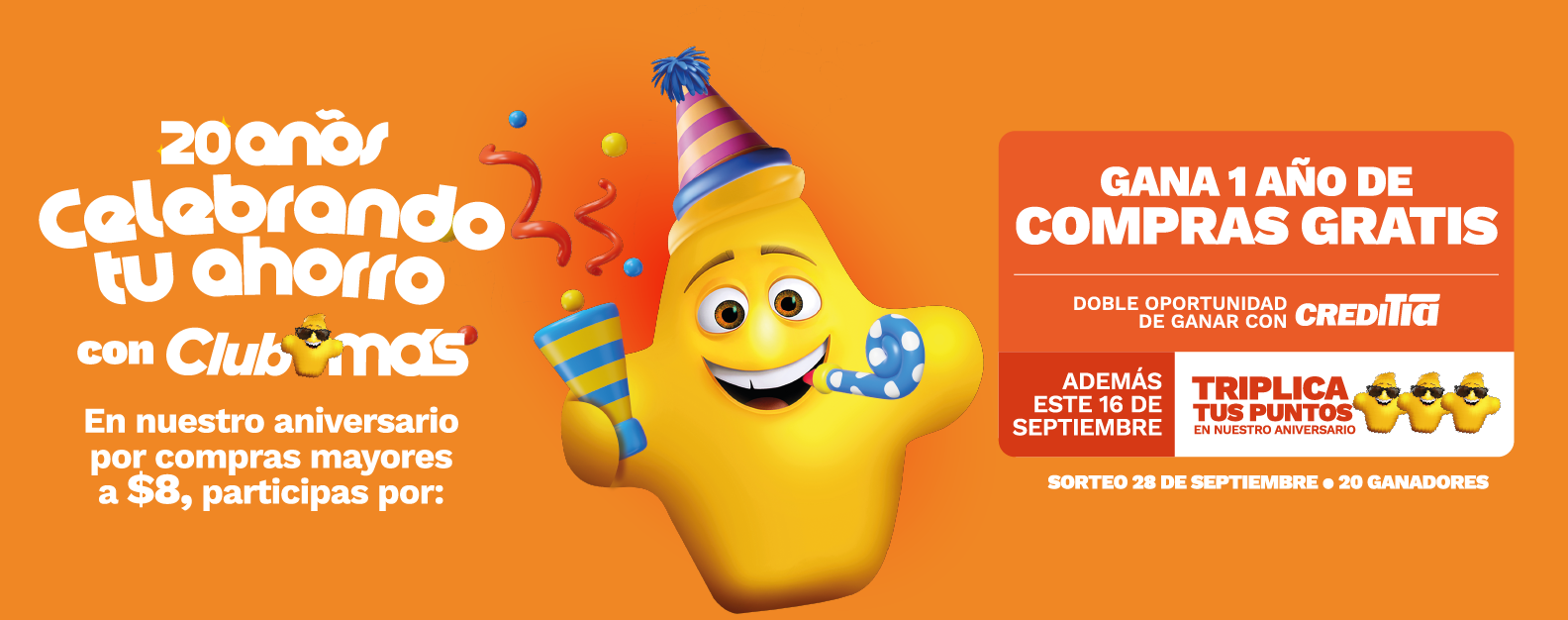 ¡CLUB MÁS CUMPLE 20 AÑOS!🎉